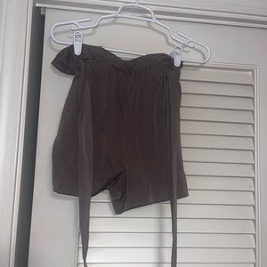 Paper bag shorts. Belted with pockets